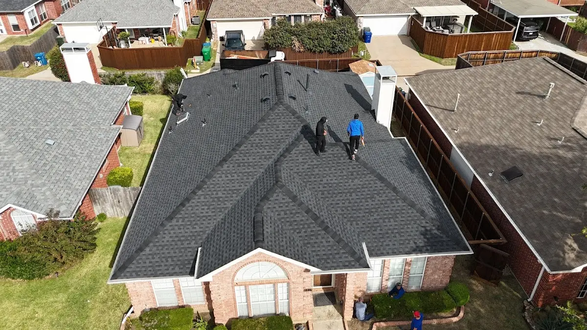 Slate & Tile Roof Repair work in progress on a Roxborough Park property